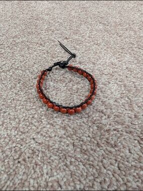 Handcrafted Red Jasper Beaded Bracelet! ❤️